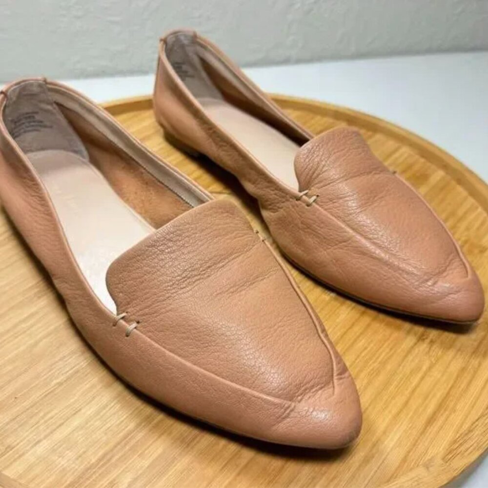 Essex Lane Aleanor Loafer 8M Camel Tan Leather Neutral Minimalist Quiet Luxury